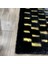 Siyah ve Gold Renk Parçalı Peluş Halı 140 x 200 cm 2
