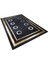 Geometrik Gold Varaklı Siyah Peluş Halı 120 x 180 cm 3