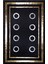 Geometrik Gold Varaklı Siyah Peluş Halı 80 x 150 cm 1