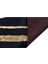 Geometrik Gold Varaklı Siyah Peluş Halı 80 x 150 cm 2