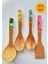 Colorful Serisi - El Yapımı Bambu Kaşık Seti-Ahşap Kaşık - 4'lü Set 1