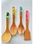 Colorful Serisi - El Yapımı Bambu Kaşık Seti-Ahşap Kaşık - 4'lü Set 2