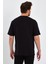 Erkek Siyah Baskılı Basic Oversize Bisiklet Yaka Kısa Kollu T-Shirt 5