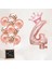 Rakam Rose Gold Folyo Balon, Kral Tacı ve Konfetili Rose Gold Balon 2