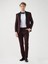 Bordo Erkek Slim Fit Sivri Yaka Smokin Takım 5