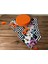 Zigzag Desen Üzerine Lilyum Çiçek Desenli Runner & Turuncu Supla 1