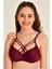 1014 Çapraz Silikonlu Sütyen Bordo - 75 1