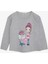 Kız Çocuk Uzun Kollu Tişört Kız Bakılı 4-9 Yaş, Gri Melanj 1