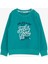 Erkek Çocuk Sweatshirt Yazı Baskılı 2-6 Yaş, Turkuaz 1
