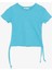Kız Çocuk Tişört Yanları Büzgülü 8-14 Yaş, Açık Mavi 1