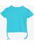 Kız Çocuk Tişört Yanları Büzgülü 8-14 Yaş, Turkuaz 2