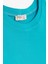 Kız Çocuk Tişört Yanları Büzgülü 8-14 Yaş, Turkuaz 3