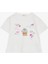 Kız Çocuk Crop Tişört Mutluluk Temalı 8-14 Yaş, Ekru 1