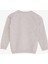 Kız Çocuk Sweatshirt Yazı Baskılı Desenli 3-7 Yaş, Bej Melanj 2