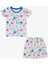 Kız Bebek Pijama Takımı Renkli Köpekbalığı Desenli 9 Ay-3 Yaş, Açık Gri Melanj 1