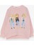 Kız Çocuk Sweatshirt Pullu Kız Baskılı 3-8 Yaş, Somon Melanj 1