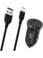 Linktech C482E 12W 2x USB + Lightning USB Kablo Araç Içi Şarj Aleti Set Siyah 1