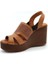 2310801 Günlük Hakiki Deri Bayan Sandalet-Taba 3
