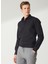 Slim Fit Klasik Yaka Düz Siyah Erkek Gömlek GM1007100487 1
