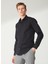 Slim Fit Klasik Yaka Düz Siyah Erkek Gömlek GM1007100487 2