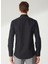 Slim Fit Klasik Yaka Düz Siyah Erkek Gömlek GM1007100487 4