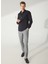 Slim Fit Klasik Yaka Düz Siyah Erkek Gömlek GM1007100472 2