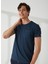 Bisiklet Yaka Mavi Erkek T-Shirt FM23S11TGBLUE 1