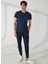 Bisiklet Yaka Mavi Erkek T-Shirt FM23S11TGBLUE 3