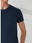 Bisiklet Yaka Mavi Erkek T-Shirt FM23S11TGBLUE 4
