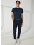 Normal Bel Slim Fit Mavi Erkek Eşofman Altı FM23S07PFBLUE 2