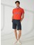 Normal Bel Slim Fit Mavi Erkek Bermuda Şort Fmsohoblue 1