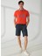 Normal Bel Slim Fit Mavi Erkek Bermuda Şort Fmsohoblue 2