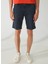 Normal Bel Slim Fit Mavi Erkek Bermuda Şort Fmsohoblue 3