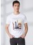 Bisiklet Yaka Beyaz Erkek T-Shirt FM23S37TGWHITE 1