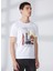 Bisiklet Yaka Beyaz Erkek T-Shirt FM23S37TGWHITE 2