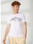 Bisiklet Yaka Beyaz Erkek T-Shirt FM23S39TGWHITE 1