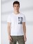 Bisiklet Yaka Beyaz Erkek T-Shirt FM23S38TGWHITE 3