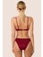 3506 Bordo Simli Bikini Takımı 2