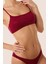 3506 Bordo Simli Bikini Takımı 3