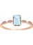 Pırlanta ve Mavi Topaz Taşlı Aqua Yüzük 0417R0317 2