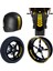 Moto Rider 4'lü Sticker Seti Yaldızlı Gold Iç Dış Jant Şeridi Kask ve Çamurluk Çınar Extreme 1