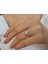 Pırlanta ve Sky Blue Topaz Taşlı Papatya Yüzük 0417R0315 4