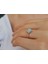 Pırlanta ve Sky Blue Topaz Taşlı Papatya Yüzük 0417R0315 5