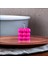 Dekoratif Pembe Bubble Mum %100 Alman Soya Wax 3