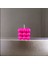 Dekoratif Pembe Bubble Mum %100 Alman Soya Wax 5
