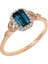 Pırlanta ve London Blue Topaz Taşlı Riga Yüzük 0417R0308 1
