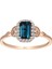 Pırlanta ve London Blue Topaz Taşlı Riga Yüzük 0417R0308 2