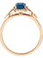 Pırlanta ve London Blue Topaz Taşlı Riga Yüzük 0417R0308 3