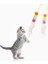 Kendinden Yapışkanlı Kedi Oyun Oltası Elastik Tüylü Kedi Oyuncağı Çıngıraklı Kedi Oyun Oltası 2 Metre Ayarlanabilir Ölçü 2