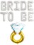 Bride To Be Gümüş Yazı ve Yüzük Seti 40 cm 1